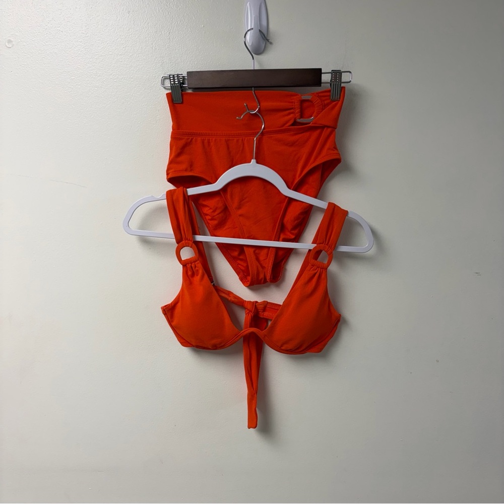 Robin Piccone Bikini Set Orange Size XS
